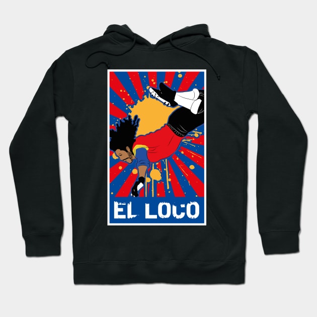 Colombia Soccer El Loco Higuita Vintage Football Hoodie by TEEWEB